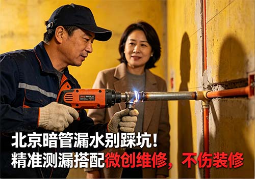 北京暗管漏水別踩坑！岳師傅精準(zhǔn)測漏搭配微創(chuàng)維修，不傷裝修